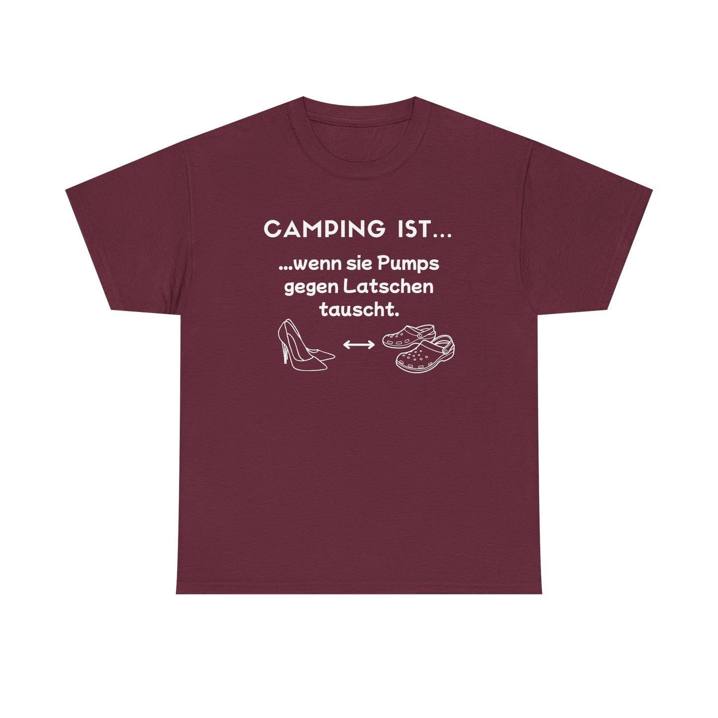 T-Shirt "Camping ist..."- Pumps S-5XL
