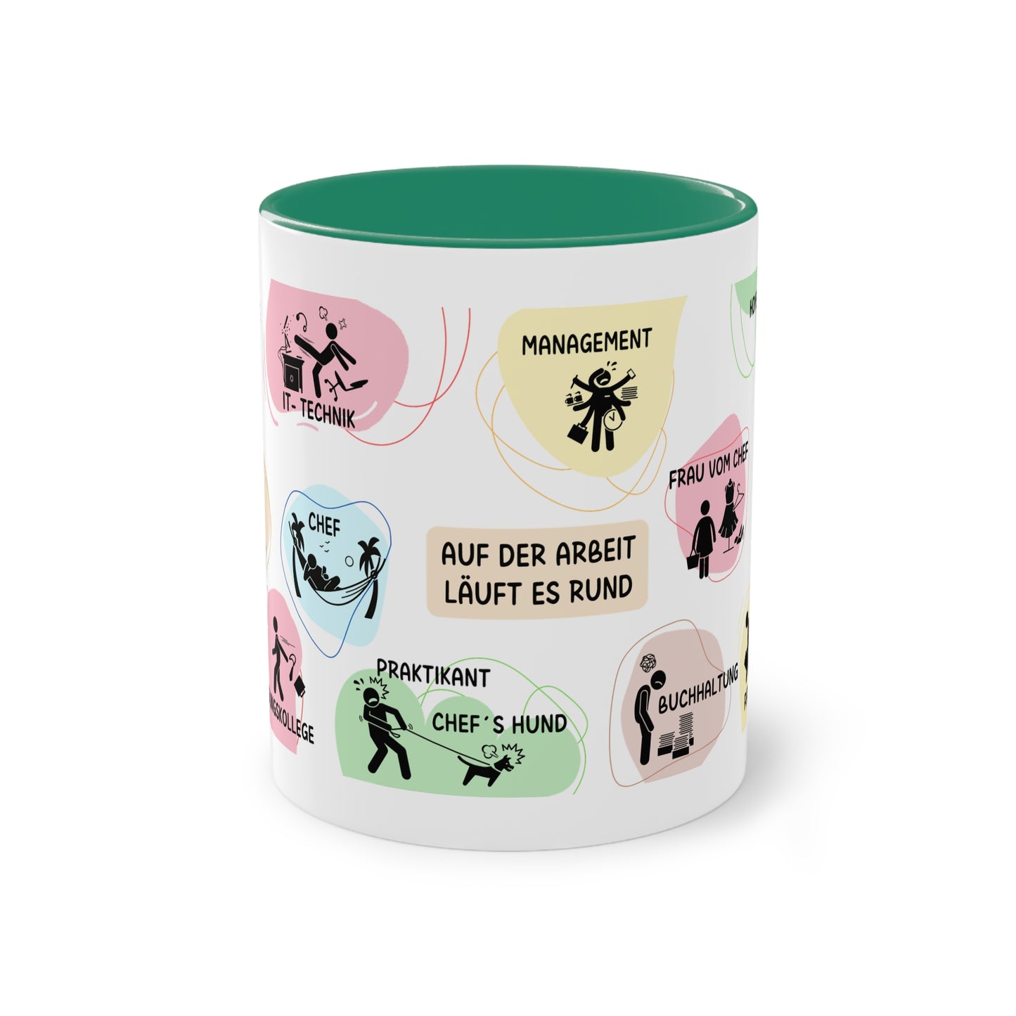 Tasse "Auf der Arbeit läuft es rund"