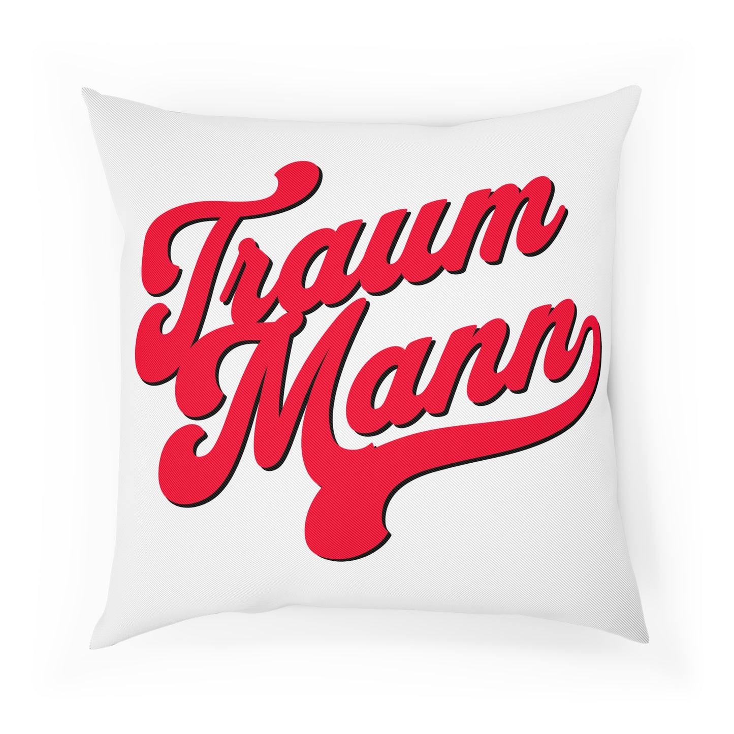 Weißes Deko Sofakissen "Traummann" in 2 Größen