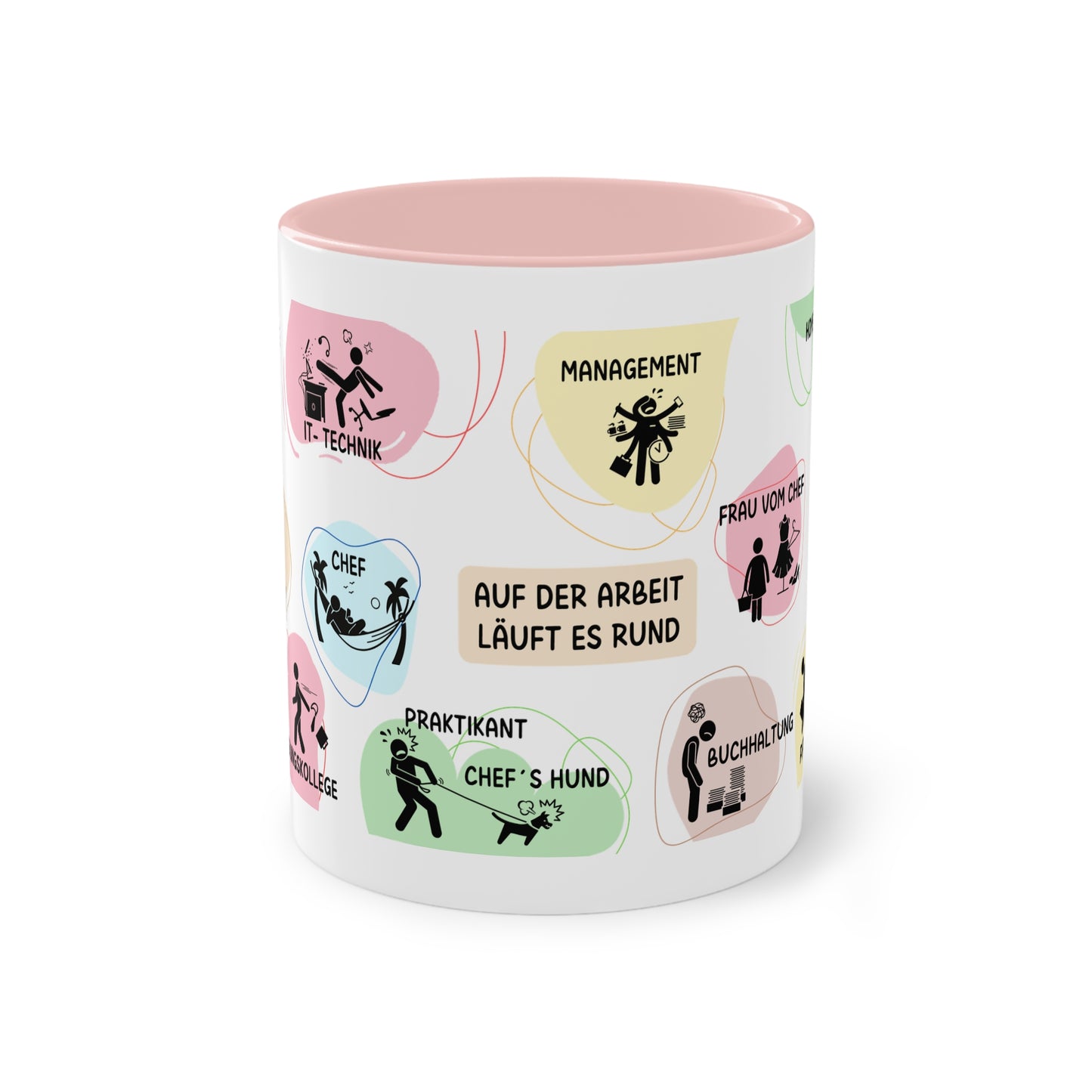 Tasse "Auf der Arbeit läuft es rund"