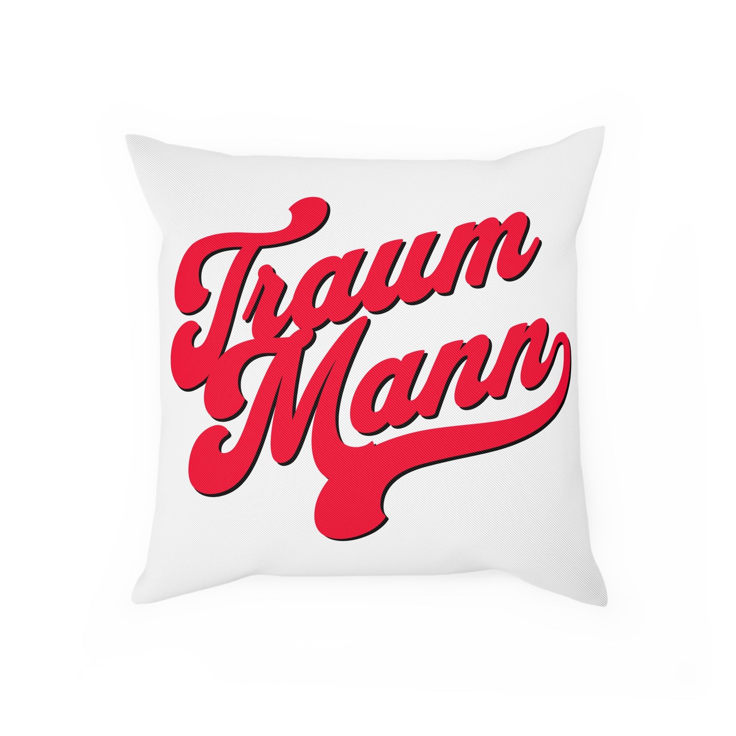 Weißes Deko Sofakissen "Traummann" in 2 Größen