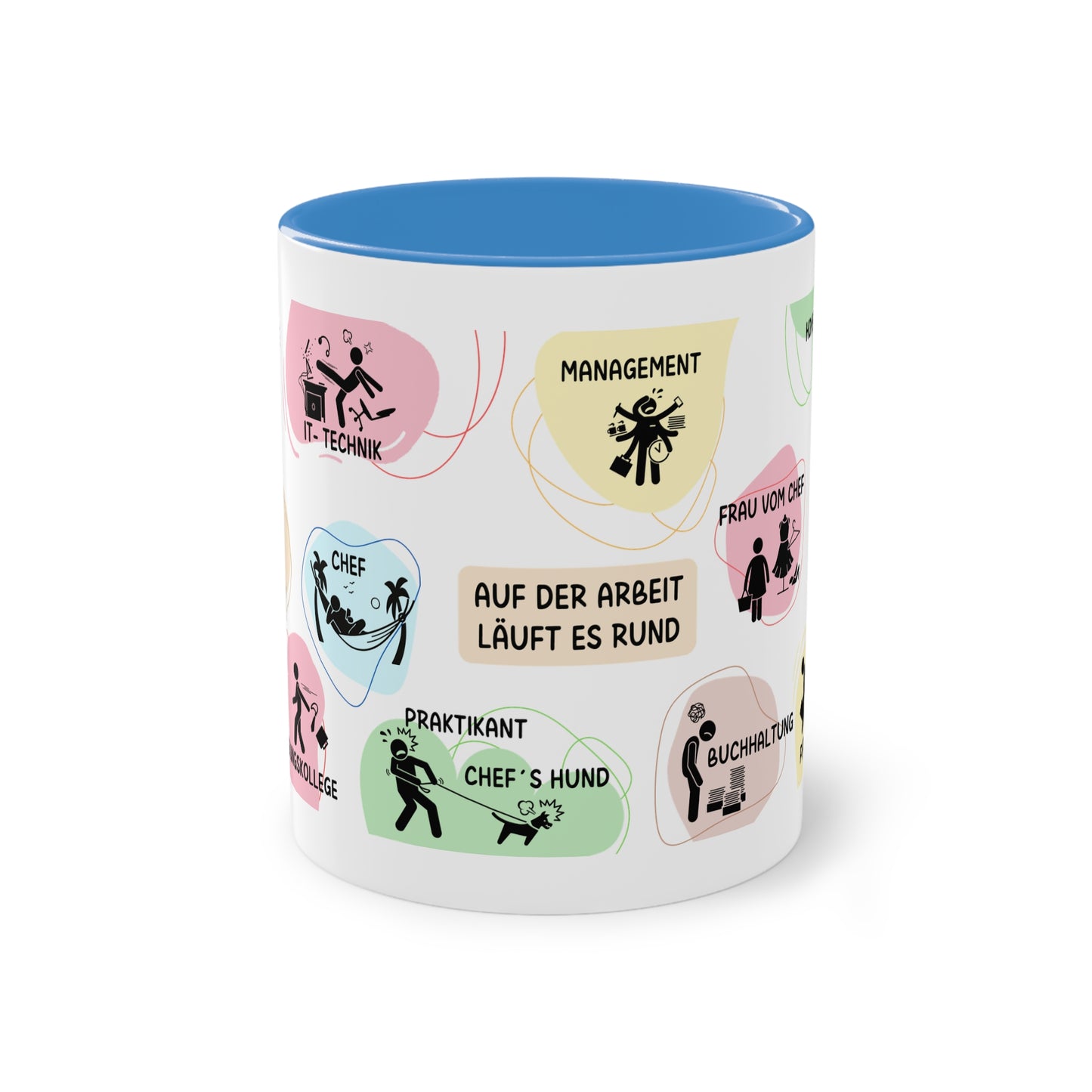 Tasse "Auf der Arbeit läuft es rund"
