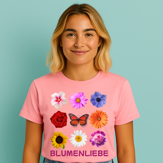 Jersey T-Shirt  „Blumenliebe“ – XS-2XL