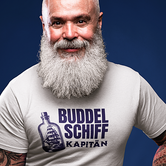 Maritimes T-Shirt "Buddelschiff Kapitän" S-5XL