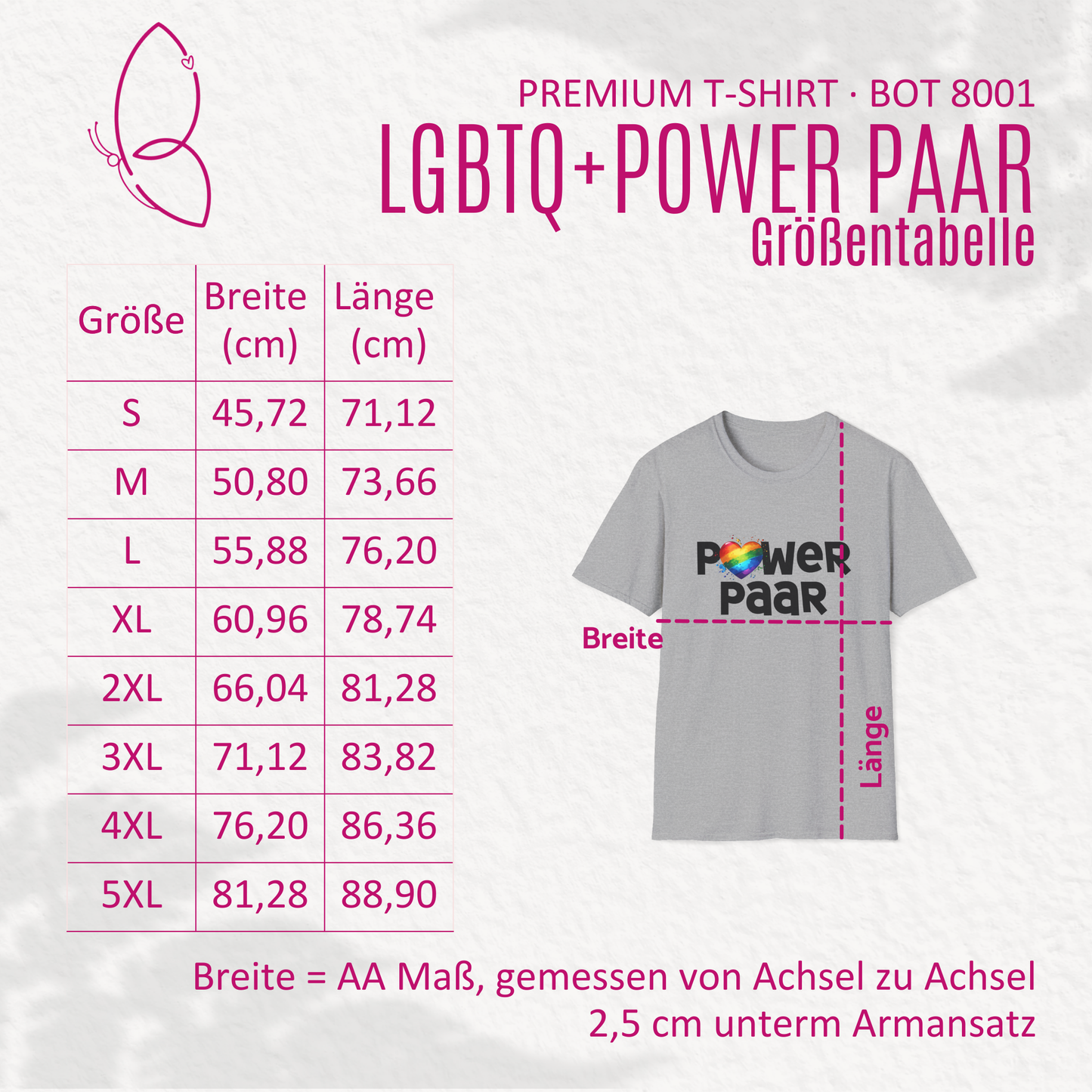 LGBTQ+ Premium T-Shirt "Powerpaar" S-5XL Partnerlook für queere Paare