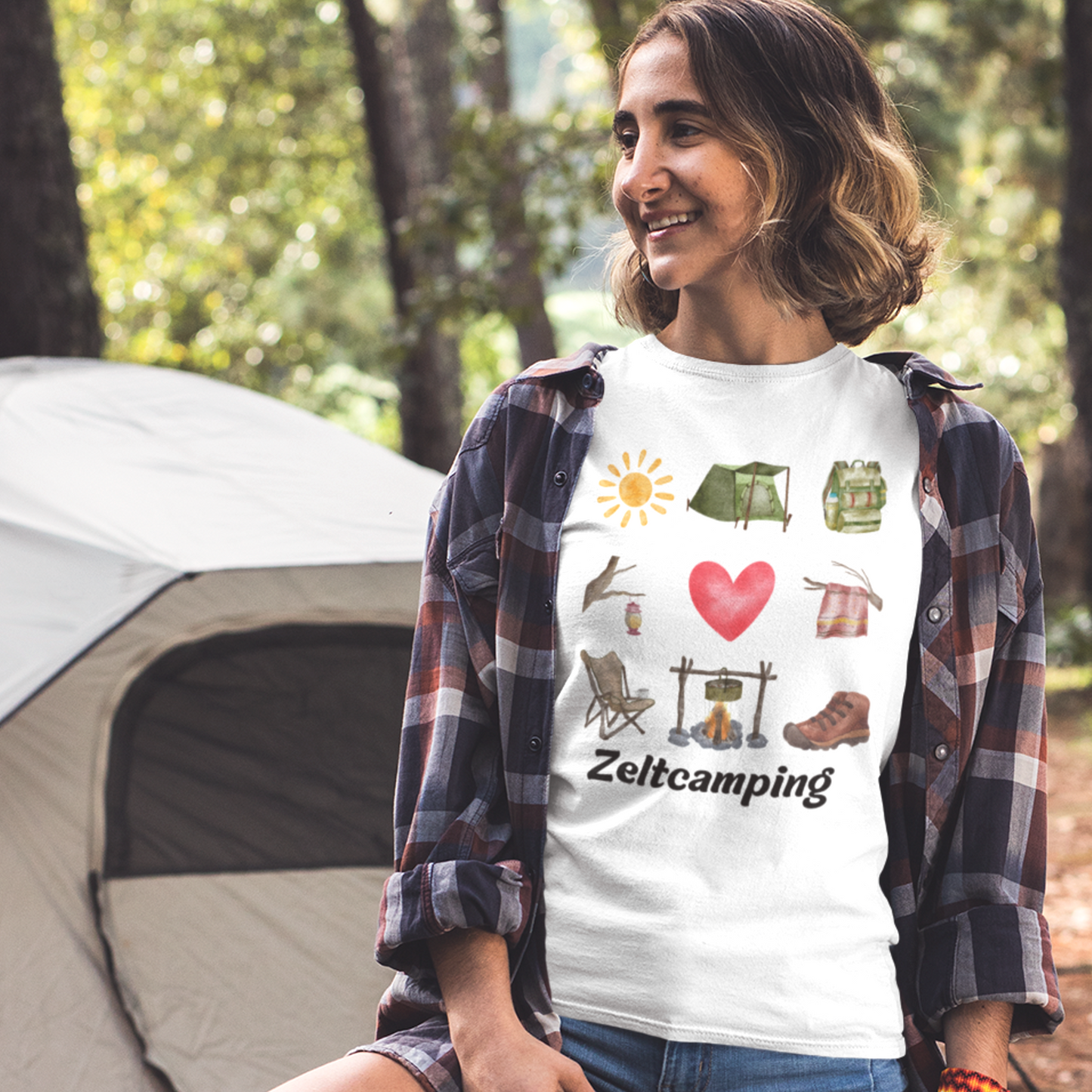 Premium T-Shirt "Zeltcamping" S-5XL