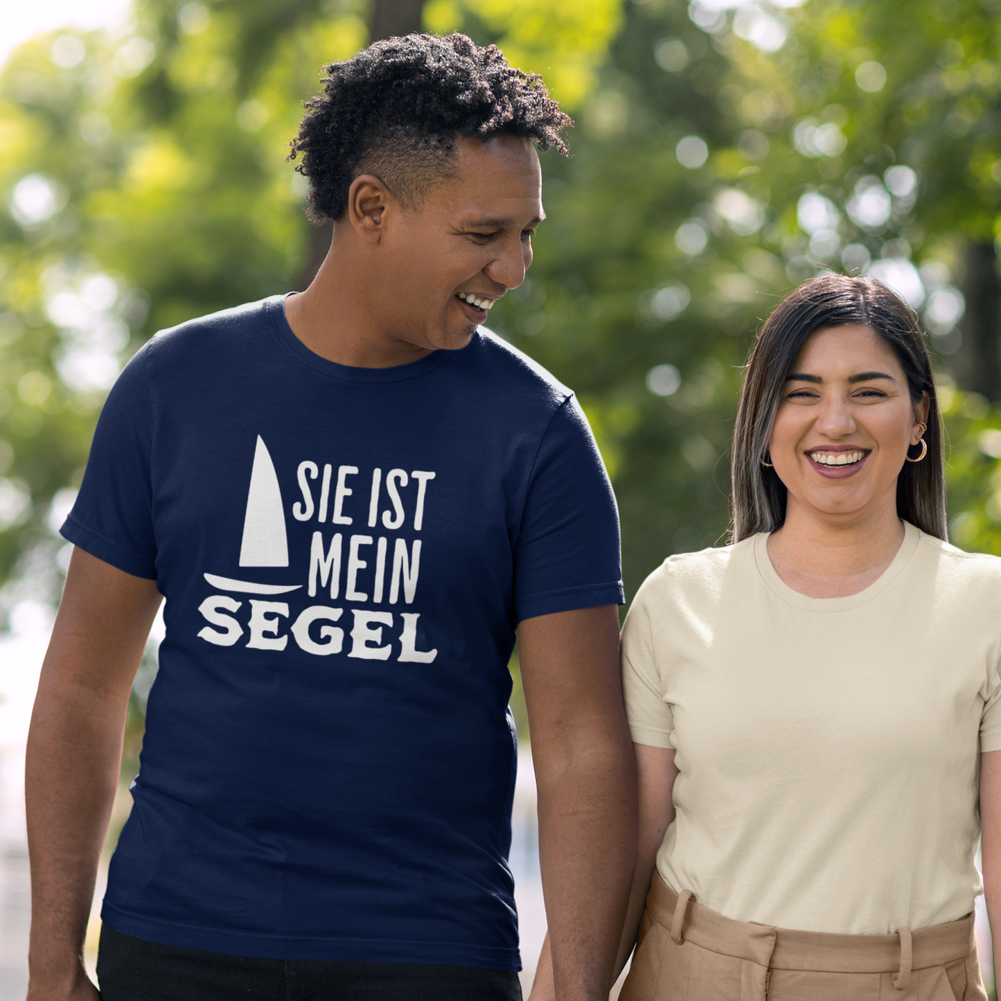 Partnerlook T-Shirt "Sie ist mein Segel" S-5XL maritimes Design
