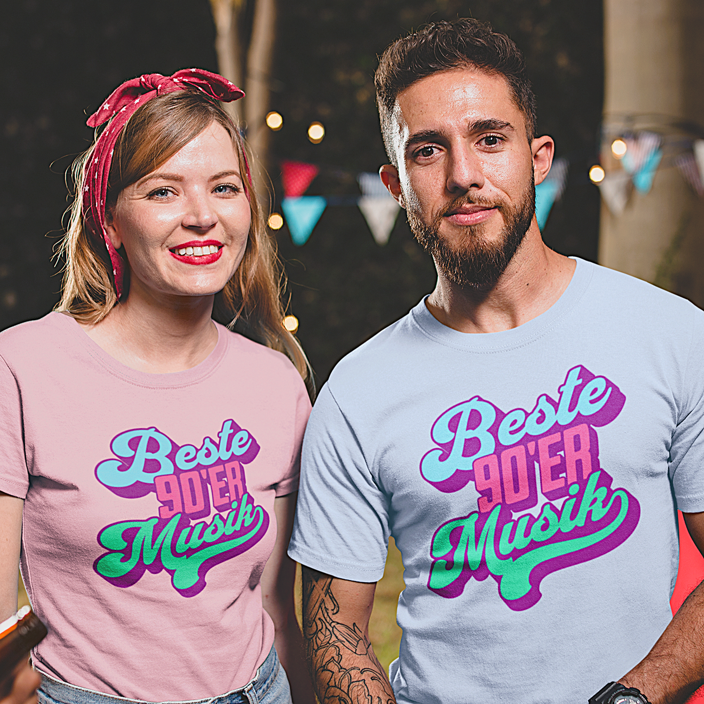 T-Shirt "Beste 90er Musik" S-5XL Retro Look