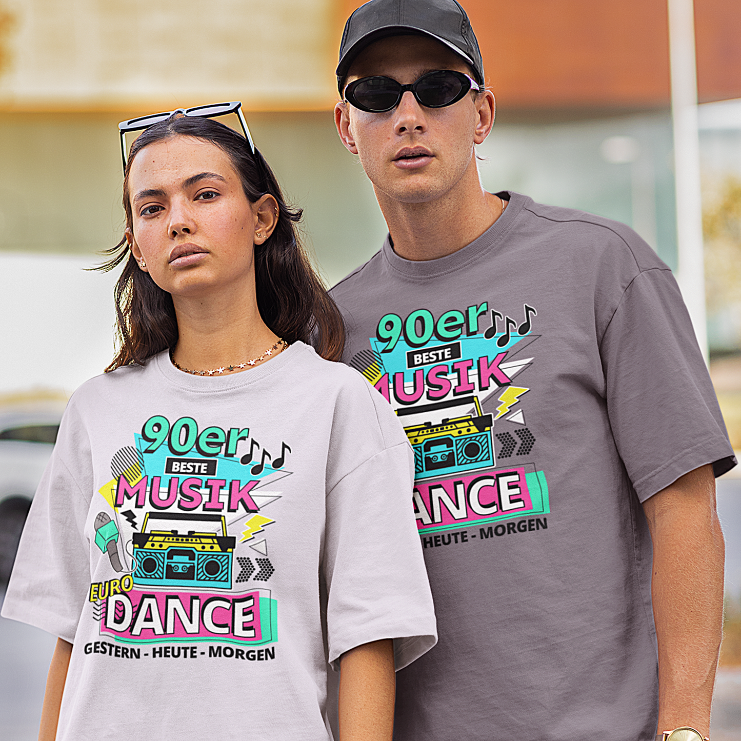 Oversize T-Shirt "90er beste Musik" S-5XL