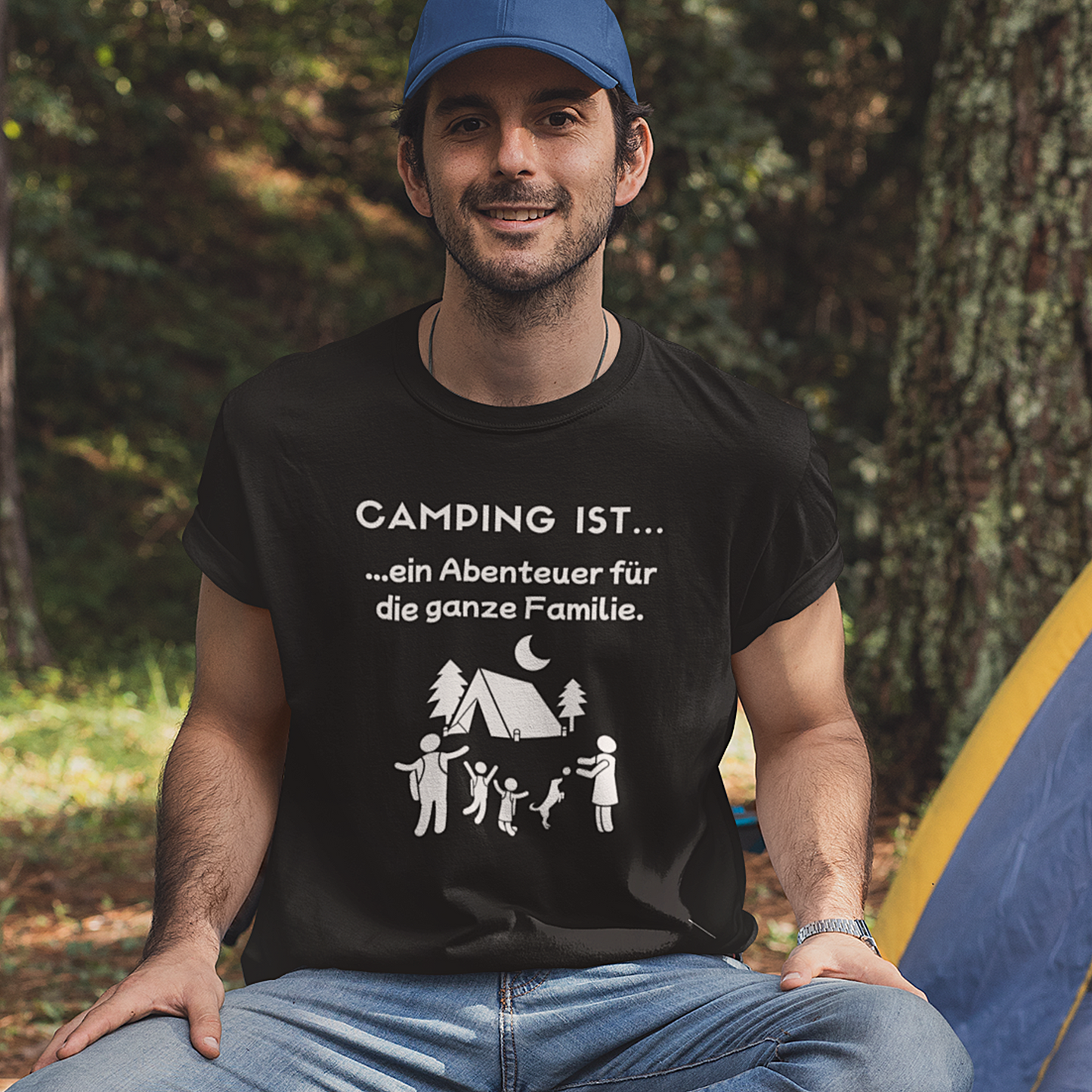 T-Shirt "Camping ist..."- Familienabenteuer S-5XL