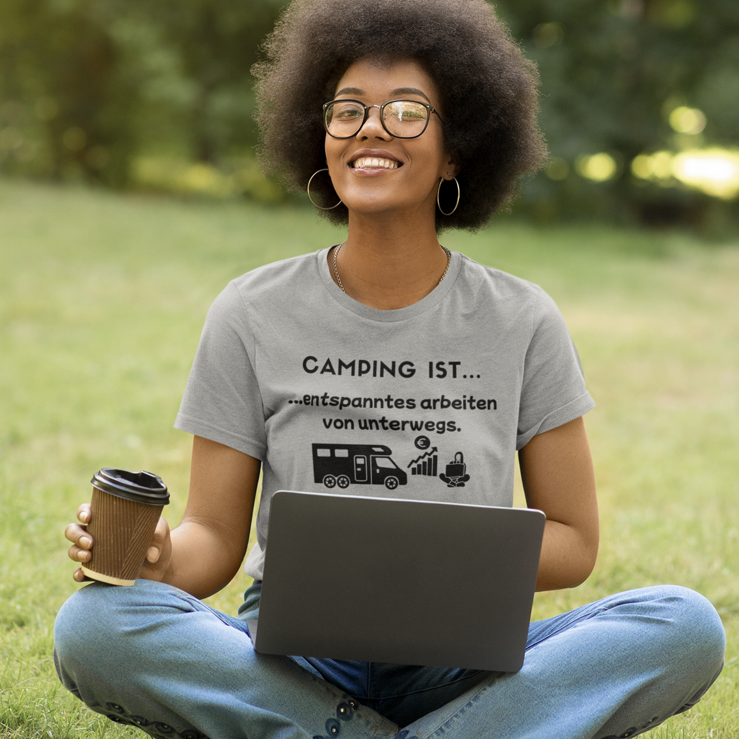 T-Shirt "Camping ist- Arbeit unterwegs" S-5XL
