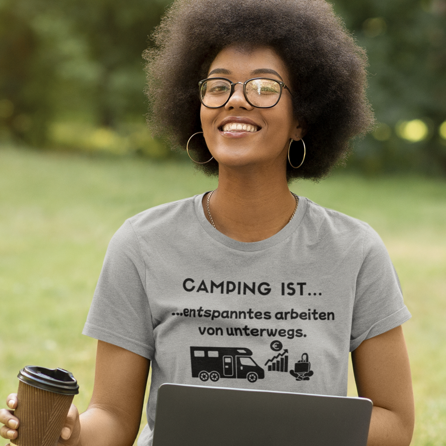 T-Shirt "Camping ist- Arbeit unterwegs" S-5XL
