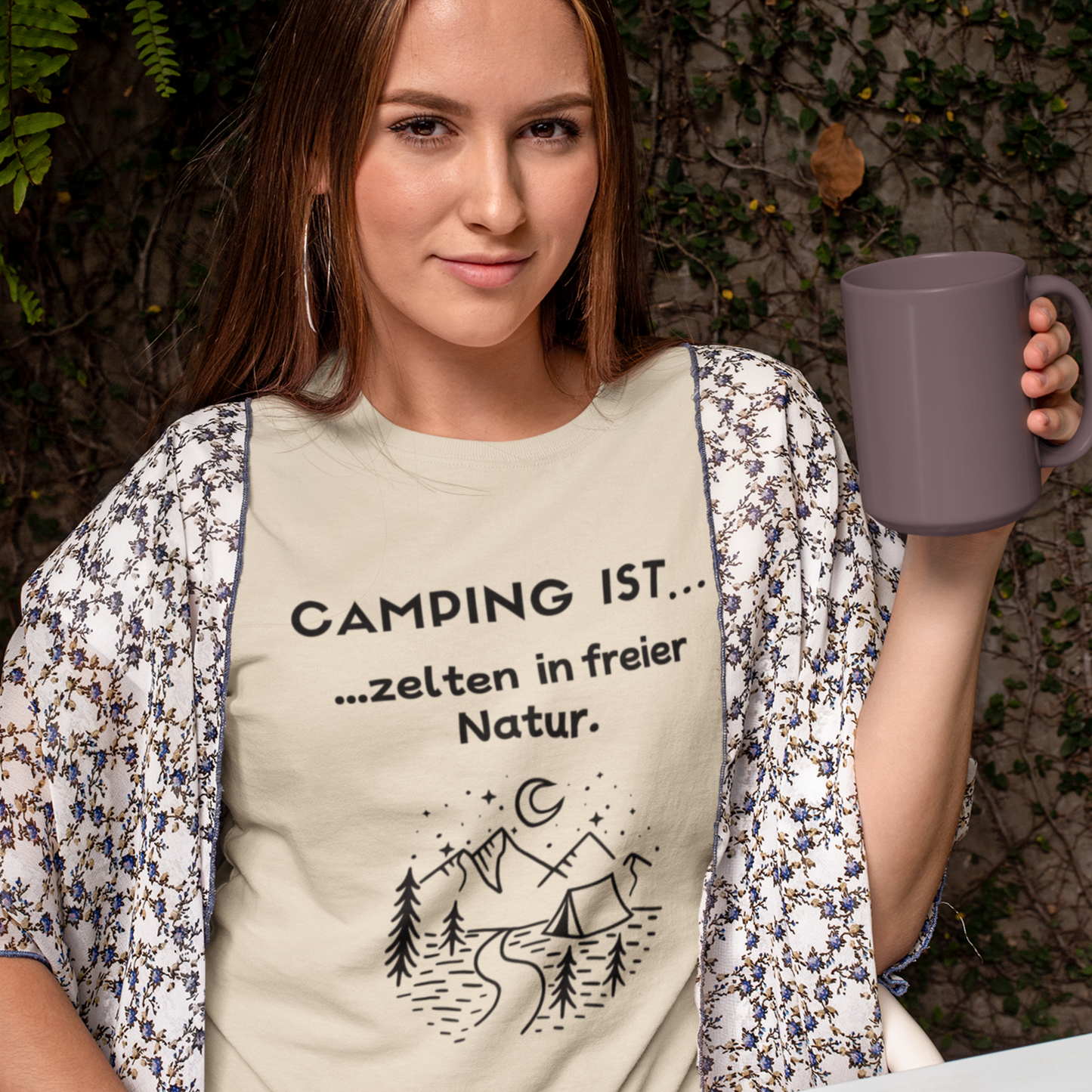 T-Shirt "Camping ist...- Naturzelten" S-5XL