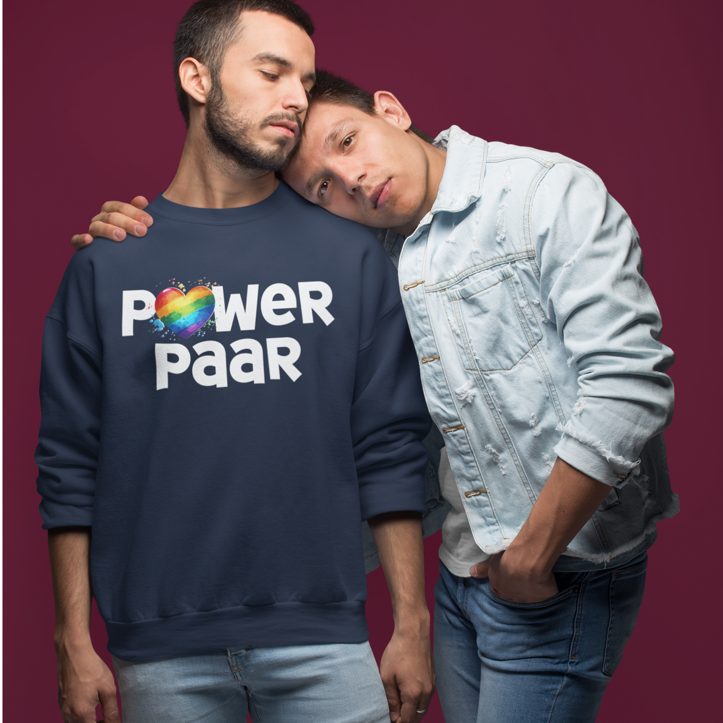 LGBTQ+ Sweatshirt "Power Paar" S-4XL Partnerlook für queere Paare