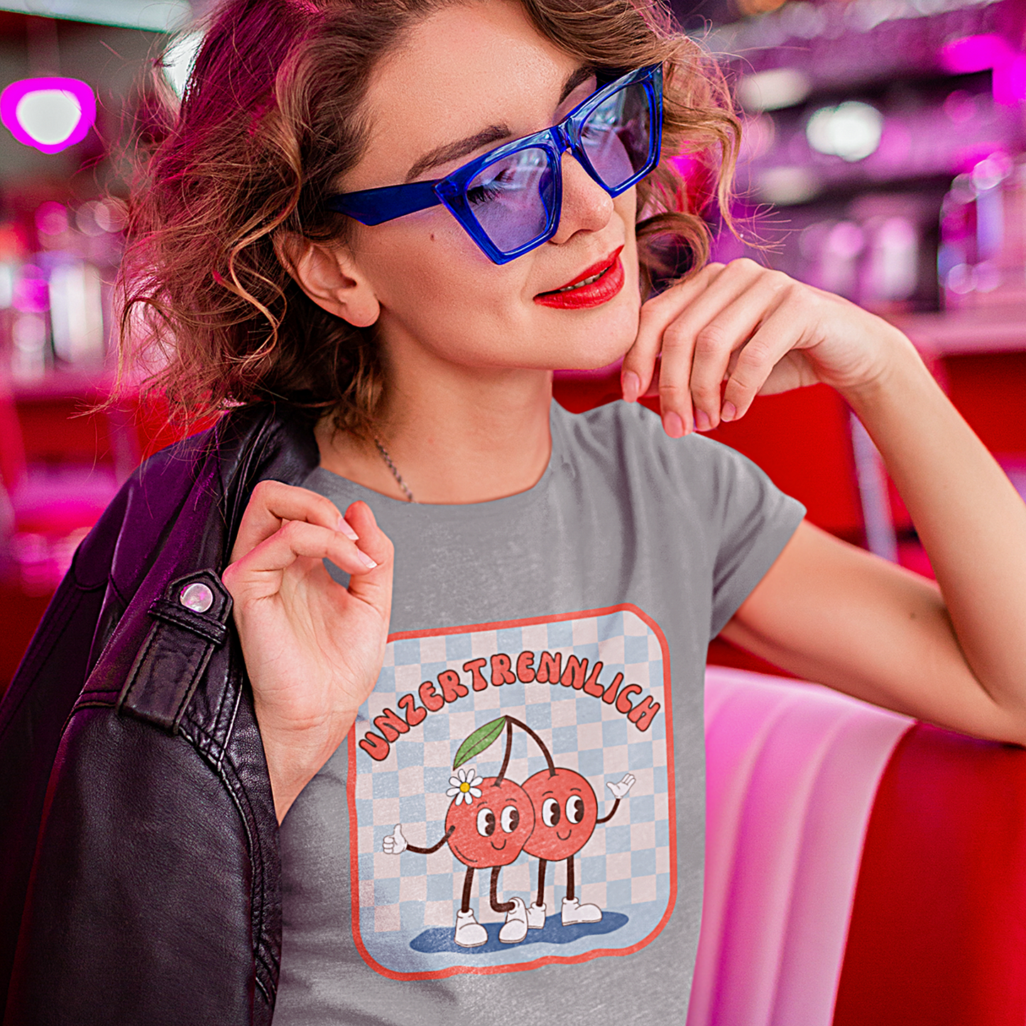 Premium T-Shirt "Retro Kirschen" S-5XL