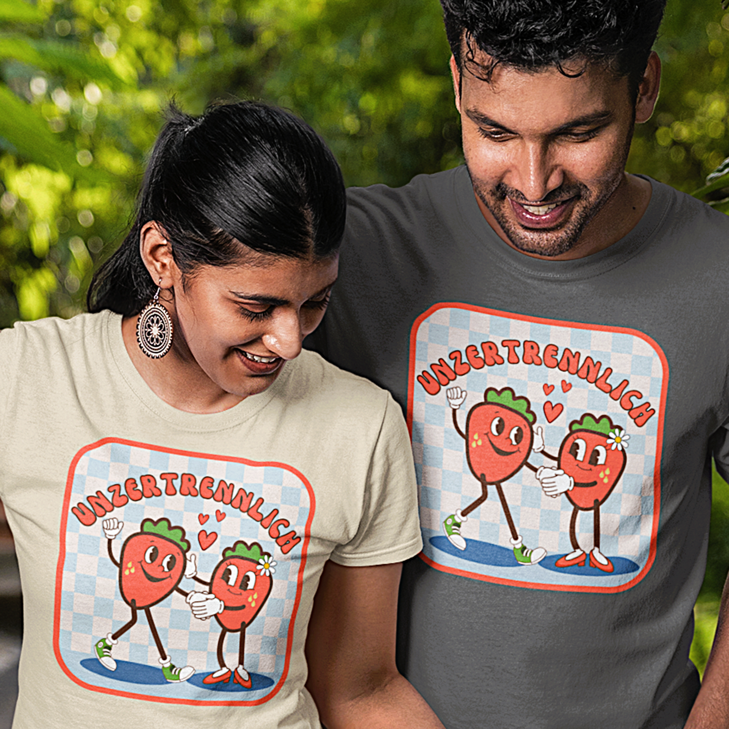 Premium T-Shirt "Retro Erdbeeren" S-4XL