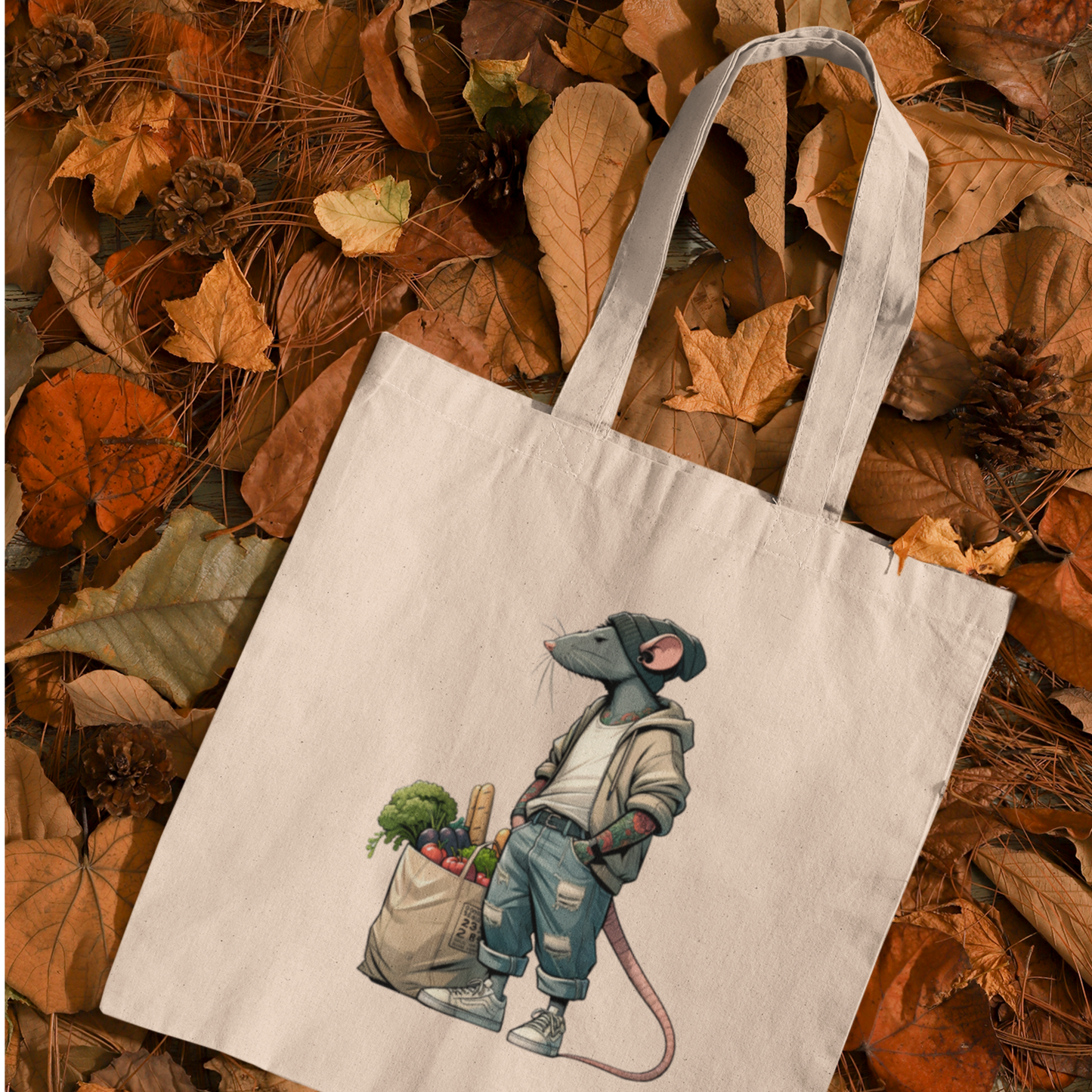 Tragetasche "Ratte" aus 100% Baumwolle
